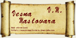 Vesna Maslovara vizit kartica